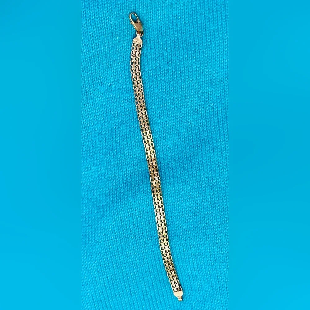 Elegant Italian Gold Chain Bracelet 14k 6.3 g. - Picture 3 of 4